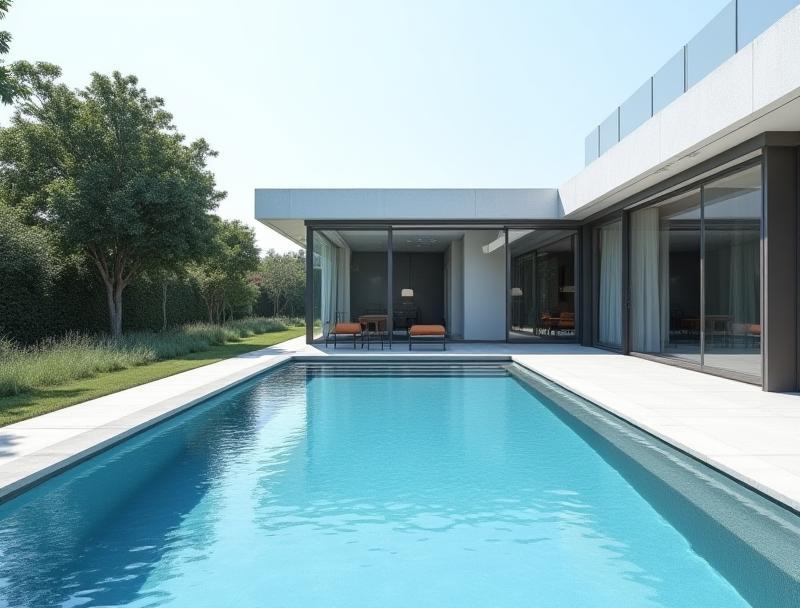 Modern residential pool design