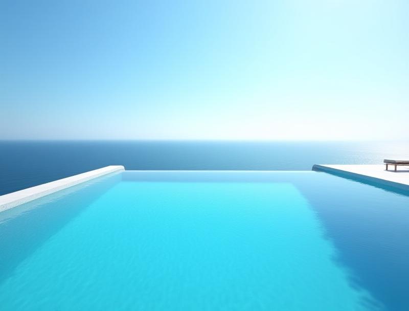 Infinity edge pool overlooking the sea