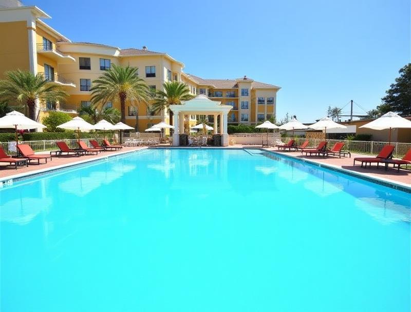 Commercial hotel pool